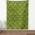 thumbnail image 4 of Ambesonne Floral Fabric by the Yard Upholstery, Hawaiian Flowers and Leaves, 10 Yards, Forest Green Apple Green, 4 of 5