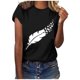 thumbnail image 1 of Gibobby Playera Corte clásico para Mujer Blusa mujer con cuello en O Top suelto viaje(Negro,CH), 1 of 4