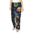 thumbnail image 2 of Lsque Space Print Women's Pajama Pants, Lounge Pant - Comfortable Home Wear,Elastic Waistband, Stylish Design-Small, 2 of 9