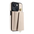thumbnail image 3 of ELEHOLD Wallet Case for iPhone 13, PU Leather Flip Case with Crossbody & Wrist Strap,Full Protection Case with Card Slots & Kickstand,Beige, 3 of 7
