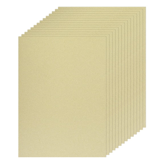 Uxcell 20 Sheet A4 Glitter Light Gold Card Stock, 8"x11", Shimmer Paper, 250gsm for DIY Crafts
