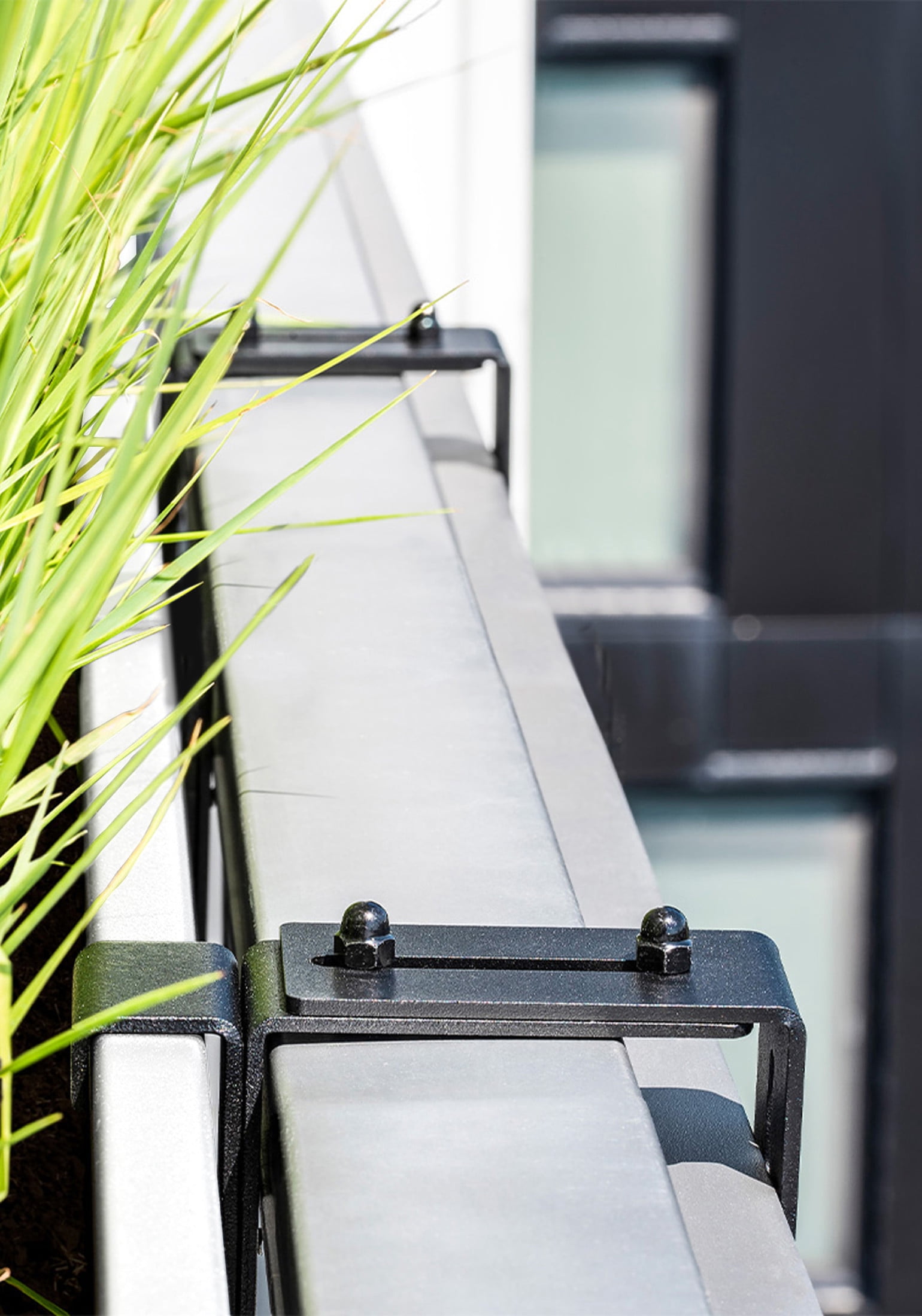 Veradek Block Series Trough 36" Plastic Planter w/ Bracket - White