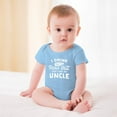 thumbnail image 2 of Drink Til I Pass Out Like My Uncle Baby Bodysuit – Funny Infant One-Piece for Boys Girls, Newborn Gift Outfit Sky Blue-style 12months, 2 of 7