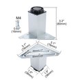 thumbnail image 2 of 3.2 Inch Furniture Legs Aluminium Alloy Adjustable Feet Cabinet Shelves Leg Height Replacement 5pcs, 2 of 7