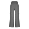 thumbnail image 5 of Lilgiuy Women's Casual Loose Baggy Pockets Pants Fashion Playsuit Trousers Overalls Bib Overall Cotton And Linen Pants Rugged Flex Ripstop Utility Pant, 5 of 5