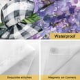 thumbnail image 4 of Lavender Daisy No Hooks Shower Curtain with Snap-in Liner Watercolors Purple Lavenders Butterfly Grey Plaid Shower Curtains for Bathroom, Waterproof, Easy Install, Washable 36"x72", 4 of 9