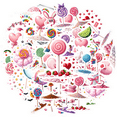 thumbnail image 1 of Sweet Stationery Stickers Cute Kids Stickers PVC Funny Stickers for Suitcase Laptop Notebook, 1 of 5