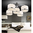 thumbnail image 1 of Frosted 5 Light Drum Shade Flush Mount With Chrome Finish, 1 of 2