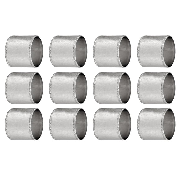 Set of 12 Handcrafted Napkin Rings - Iron Round Napkin Holders for Dining Table Décor (Champagne Tint)