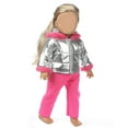 thumbnail image 6 of Pink 18 Inch Doll Clothes Set Jacket And Pants For 40 Cm Dolls Christmas Outfit Costume Accessory, 6 of 6