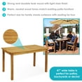 thumbnail image 3 of Sunnydaze 47" Teak Outdoor Dining Table, 3 of 9