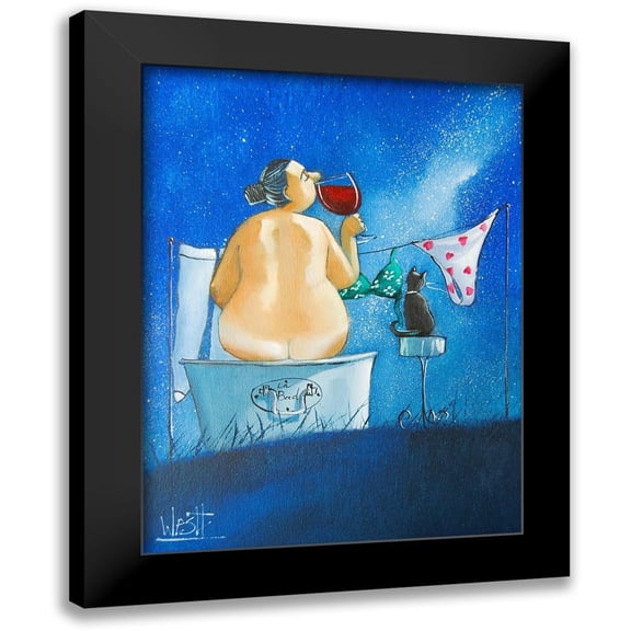 West, Ronald 12x14 Black Modern Framed Museum Art Print Titled - O So Heavenly