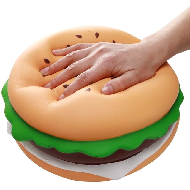 Squishy gigantes de 10 pulgadas que crecen lentamente, Squishy de crecimiento lento, Squishy de hamburguesa, Squishy gigantes perfumados, juguetes antiestrés kawaii, juguetes de descompresión para apr