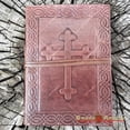 thumbnail image 2 of Handmade Celtic Cross Journal Book Bound Leather Medieval Renaissance, 2 of 10