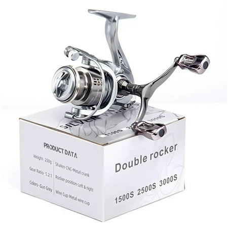 Spinning Fishing Reel 7+1bb 5.2:1 Gear Ratio Fishing Reel Sw1500-3000s Series For Seawater Freshwater Spinning Reels
