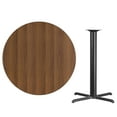 thumbnail image 4 of Flash Furniture 42'' Round Walnut Laminate Table Top with 33'' x 33'' Bar Height Table Base, 4 of 5