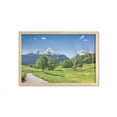 thumbnail image 1 of Snow Mountain Wall Art with Frame, Idyllic Landscape Image of Berchtesgaden and Bavarian Alps, Printed Fabric Poster for Bathroom Living Room, 35" x 23", Cobalt Blue and Multicolor, by Ambesonne, 1 of 2