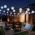 thumbnail image 3 of Juhefa Solar String Lights Outdoor 60 Led 35.6 ft Crystal Globe Lights for Garden Yard Porch Wedding Party Decor (White), 3 of 9