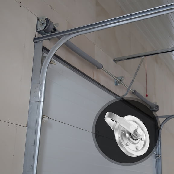 WESIEVYA Plated Garage Door Pulley Track Stationary for Roller Shutter Doors with Easy Installation