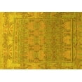 thumbnail image 1 of Ahgly Company Machine Washable Indoor Rectangle Abstract Yellow Modern Area Rugs, 8' x 10', 1 of 4