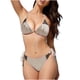 thumbnail image 2 of Tankini para mujer, bikini liso sin espalda, de dos piezas, estilo vendaje, para playa, dos piezas, tankini, 2 piezas, 2 of 6