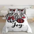 thumbnail image 2 of Homewish Xmas Buffalo Ball Bedding Comforter Set for Kids, Kawaii Winter Snowflake Twin Comforter Sets, Merry Christmas Reversible Bedding Set, Luxury Bedroom Decor, 2 Pieces, 2 of 8
