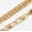 Gold, variant on Cuban Chain Double Layer Necklace | Stainless Steel Hypoallergenic Choker Chain with Carabiner Clasp 16.5" | RJ Designs
