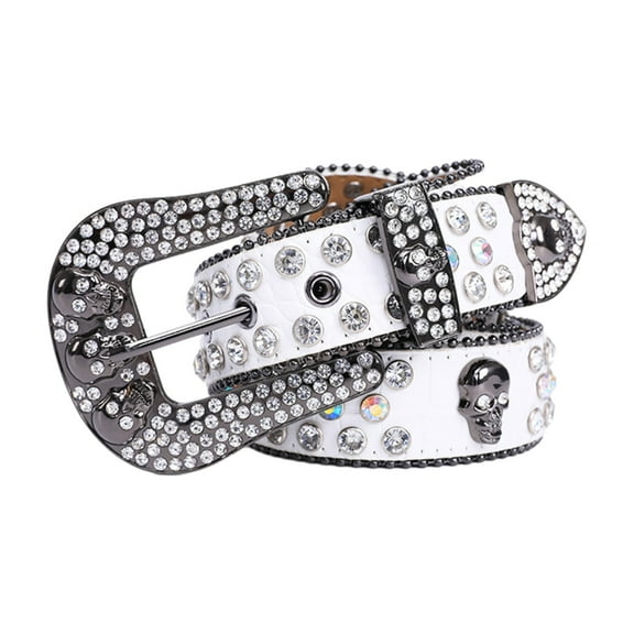 lanema Head Buckles Cowgirl Cowboy Rhinestone Buckles Belt for Women Men