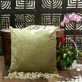 thumbnail image 2 of Parkland Collection Sphene Olive Solid Decorative Throw Pillow, 20 x 20 Cotton Blend Square Pillow, 2 of 5