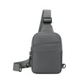 thumbnail image 3 of Bolso bandolera multifuncional impermeable para hombre, mochila de moda para exteriores Gris, 3 of 9