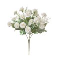 thumbnail image 1 of Flor de clavel artificial Oficina en casa Escuela Decoración floral Banquete de boda Tela de seda Ramo de flores falsas, Blanco Eigraketly HA6616-03B, 1 of 6