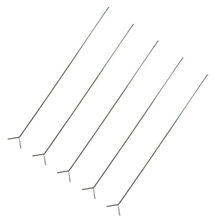 ETHZZLE 5Pcs Plated Silver Y Shaped Fishing Rod Support Stand Aluminum Alloy Durable Wear Resistant
