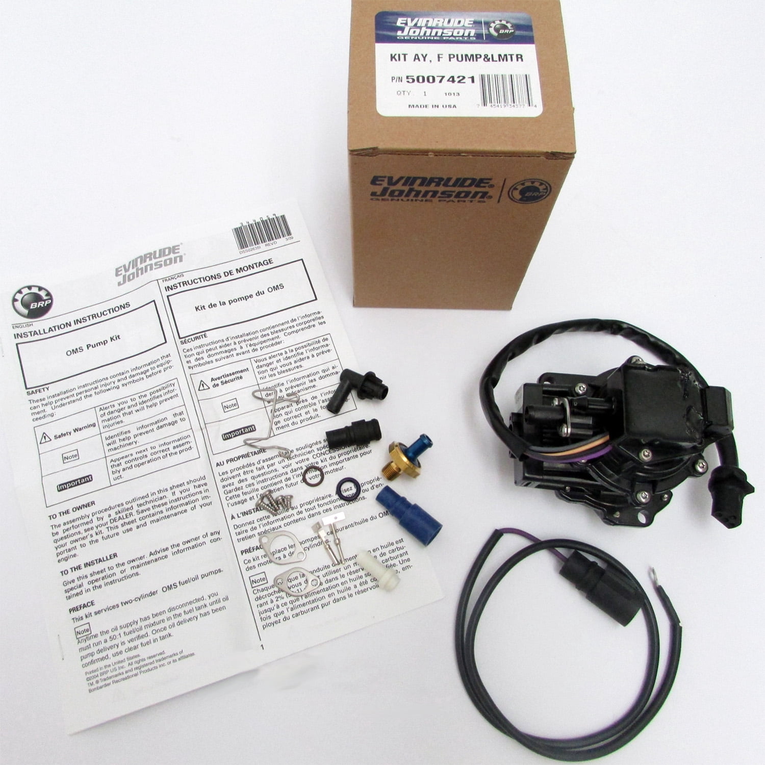 Johnson Evinrude Omc Vro Fuel Oil Injection Pump Kit 5007421 40hp 50hp Walmart Com