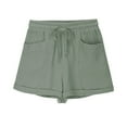 thumbnail image 5 of Mgmyaa Girls' Shorts Kids Summer Casual Rolled Edge Relaxed Shorts, 5 of 8