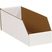 Box Partners Open Top Bin Boxes 5" x 12" x 4-1/2" Oyster White 50/Bundle BINMT512