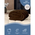 thumbnail image 4 of Microfiber Down Alternative Comforter, Brushed Super Soft and Breathable Blanket Square Quilted Bedding with Solid Colors Decoration for Master Guest Bedroom, 82" x 86", Brown, by Ambesonne, 4 of 4