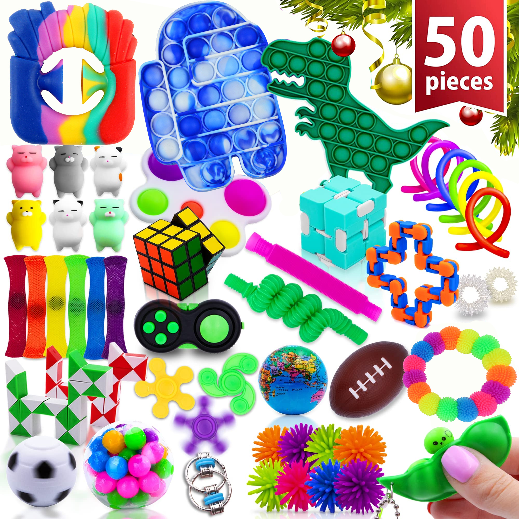 50 Pieces Fidget Toys Set Figit Bundle Fidget Toys Set, Stress Anxiety
