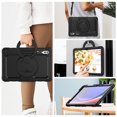 thumbnail image 6 of Case for Samsung Galaxy Tab S10 Ultra 2024/ S9 Ultra/ S8 Ultra 14.6 inch, 360 Rotating Stand Handle Pencil Holder Shoulder Strap Heavy Duty Shockproof Cover, Black, 6 of 7