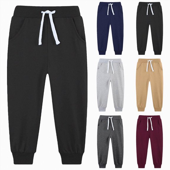 Child Boys Sweatpants Baggy Jogger Pants For Boys 4-14 Years Toddler to Youth Fall Winter Casual Wear Kids Sweatpants Size 4-5 Years