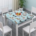 thumbnail image 3 of Dachshund Footprint Bone Square Fitted Tablecloth with Elastic Edge,Square Table Cover,Washable Elastic Table Cover for Home Kitchen Party Decor 36"x36", 3 of 6