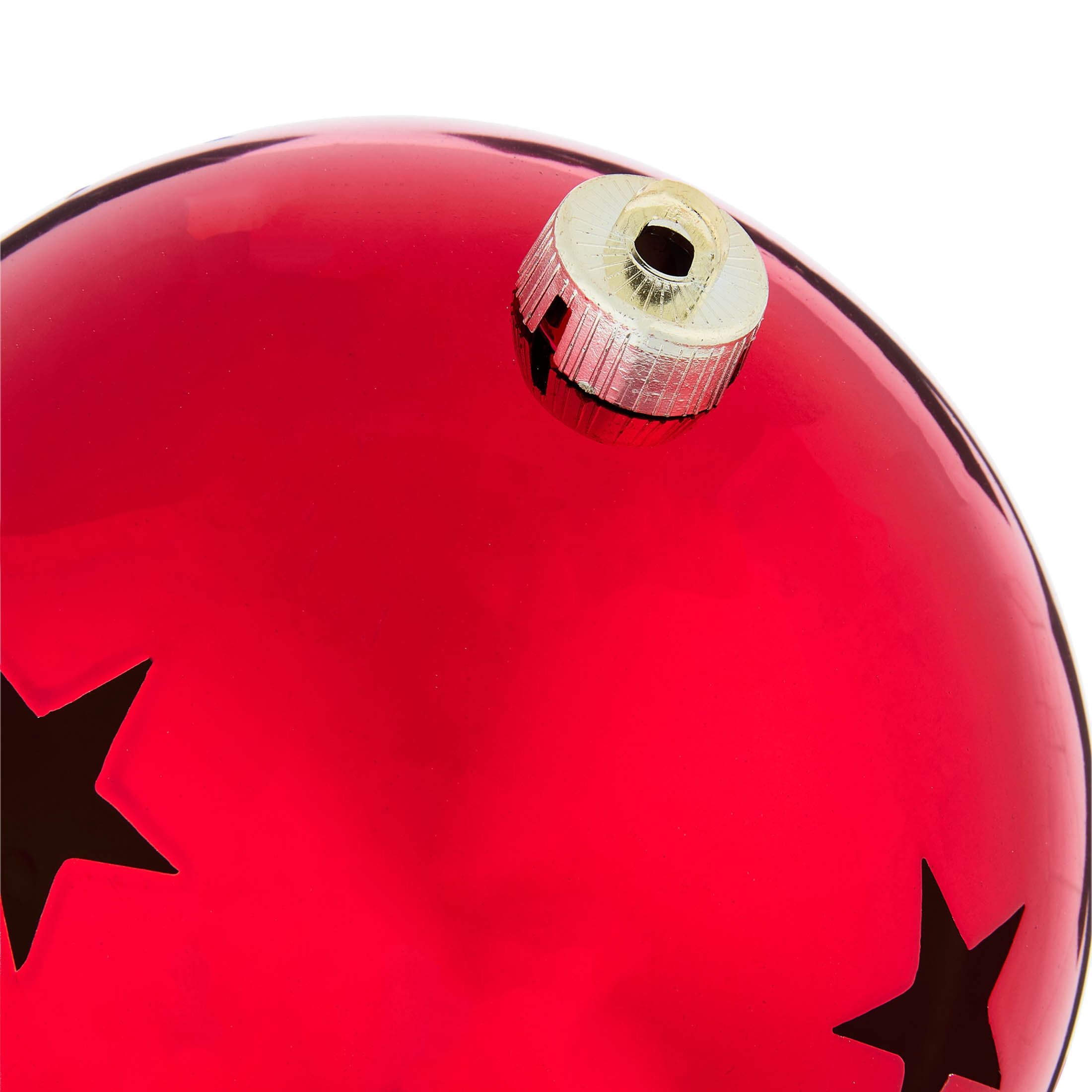 2-Count Red Jumbo Bell Shatterproof Christmas Ornaments, 8", by Holiday Time