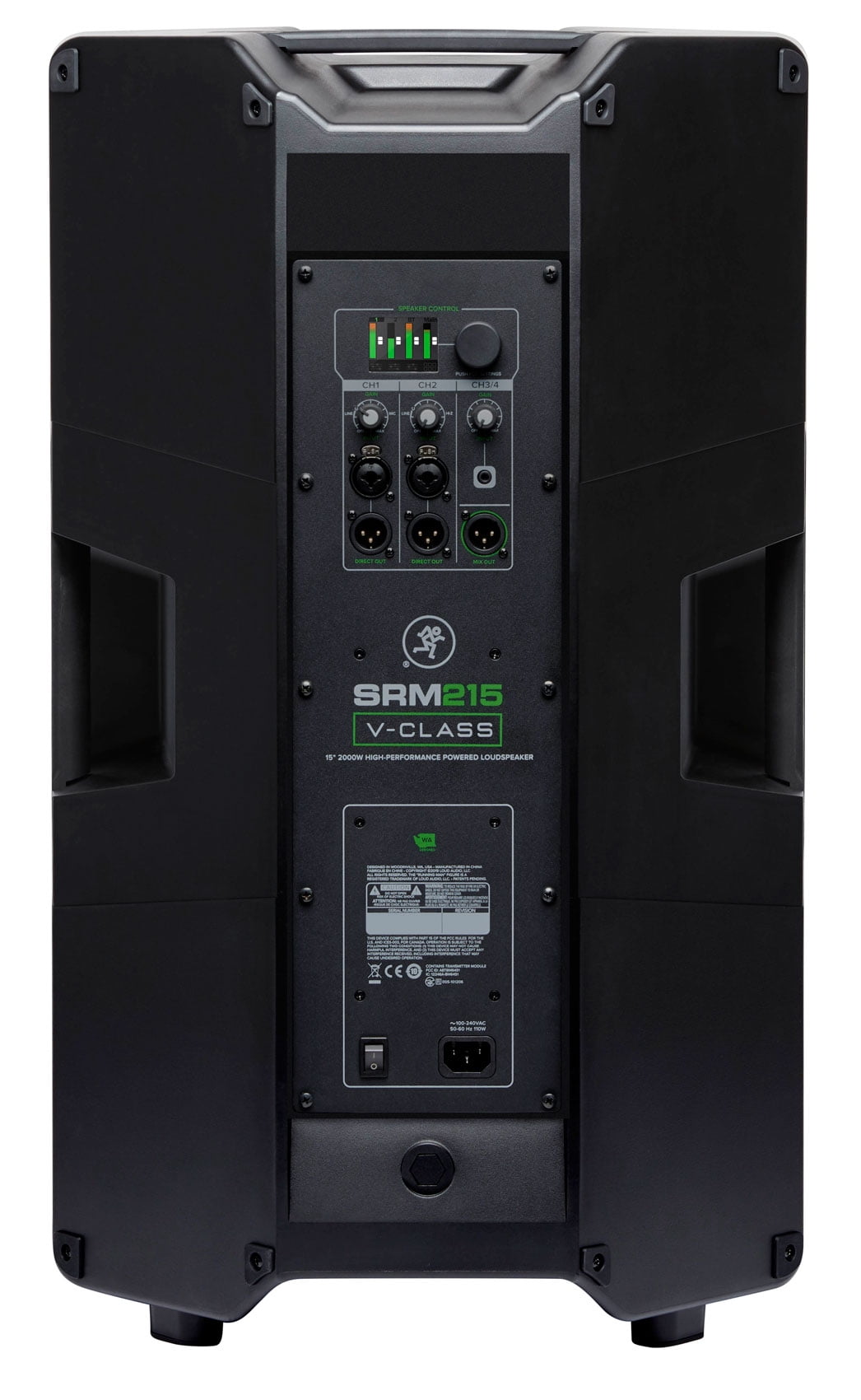 Mackie SRM215 V-Class 15” 2000 Watt Powered PA DJ Speaker w/Bluetooth+Cover