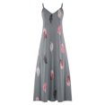 thumbnail image 3 of WILLBEST Vestidos Mujer Verano Casual Sexy sin Mangas Cuello En V Vestido Largo Estampado de Flores Grande, 3 of 3