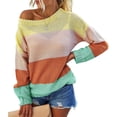 thumbnail image 3 of Prendas De Punto Para El Hogar, Jersey De Mujer Transpirable Con Cuello Redondo Y Hombros Descubiertos Suave A Juego Gratis Para Citas ANGGREK Amarillo L, 3 of 5
