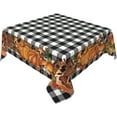 thumbnail image 6 of Fall Tablecloth Square 54x54 Inch Black White Buffalo Plaid Table Cloth,Stain Resistance Thanksgiving Day Pumpkin Harvest Table Covers for Kitchen Dining,Small Tablecloth for Party Picnic, 6 of 6