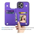 thumbnail image 2 of Cases for iPhone 13 / iPhone 13 Pro / iPhone 13 Pro Max 2021, Njjex PU Leather Slim Folio Flip Kickstand Shockproof Cards Holder Wallet Case Cover -Purple, 2 of 10