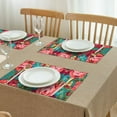 thumbnail image 3 of Pioneer Flower Floral Print Pattern Summer Placemats Table Placemats Set Of 4-Linen Kitchen Washable Placemats Table Mats 12x18 Inch Non-Slip Heat Resistant, 3 of 5
