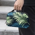 thumbnail image 2 of Palm Leaves Digital Bag Organizer Travel Case with Oxford Fabric Waterproof Material - 5.9x9.44x3.14 in - Storage Pouch Small Box Organizer Storage Container Small Storage Bag Pouch Case, 2 of 6