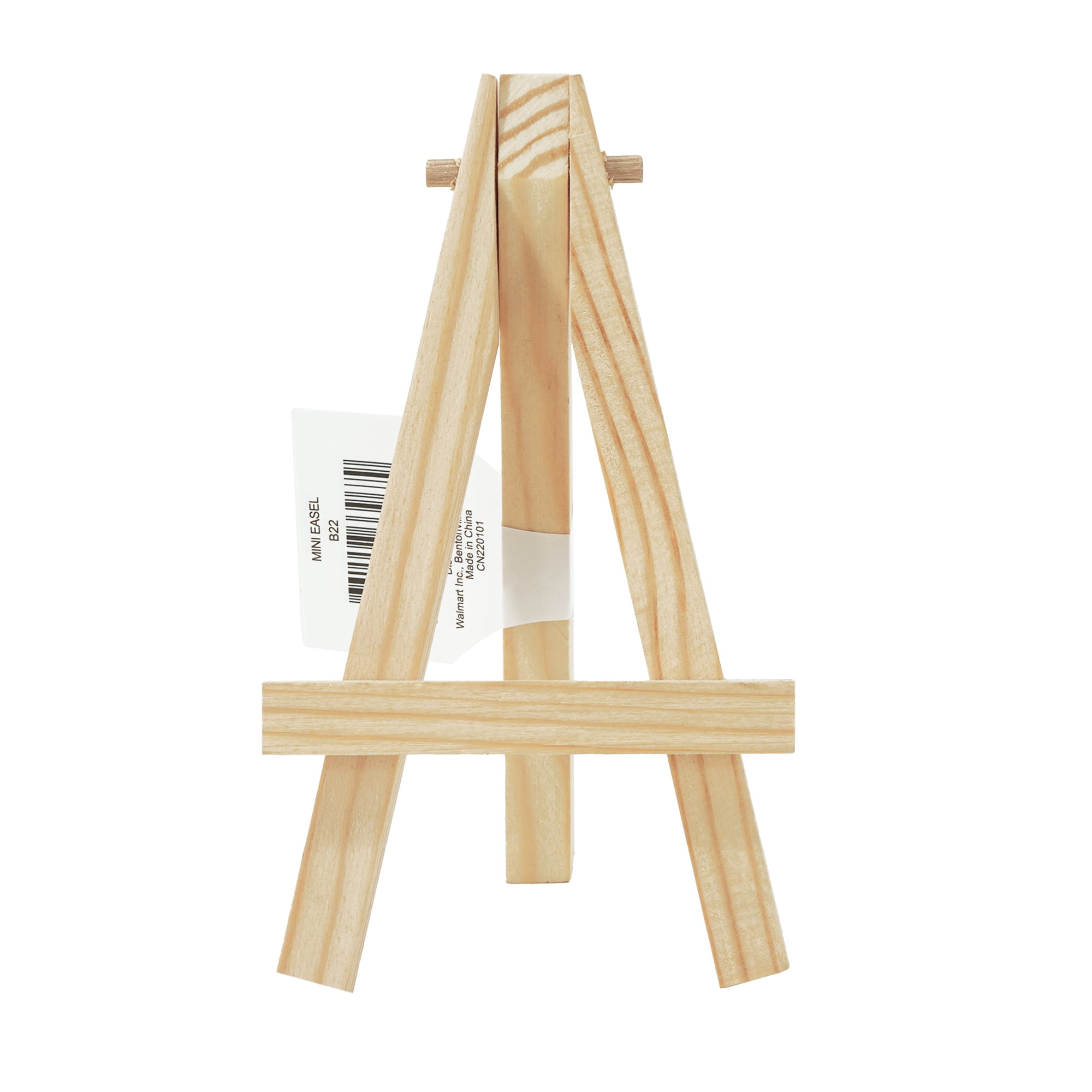 Mini Natural Wood Display Easel, Solid Pine Wood, 4.8", 1 Piece