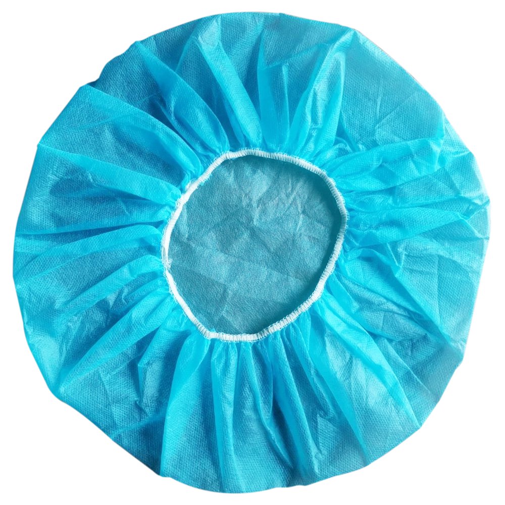 Disposable Bouffant Hair Net Head Cover 21 Inch Blue O.R. Cap